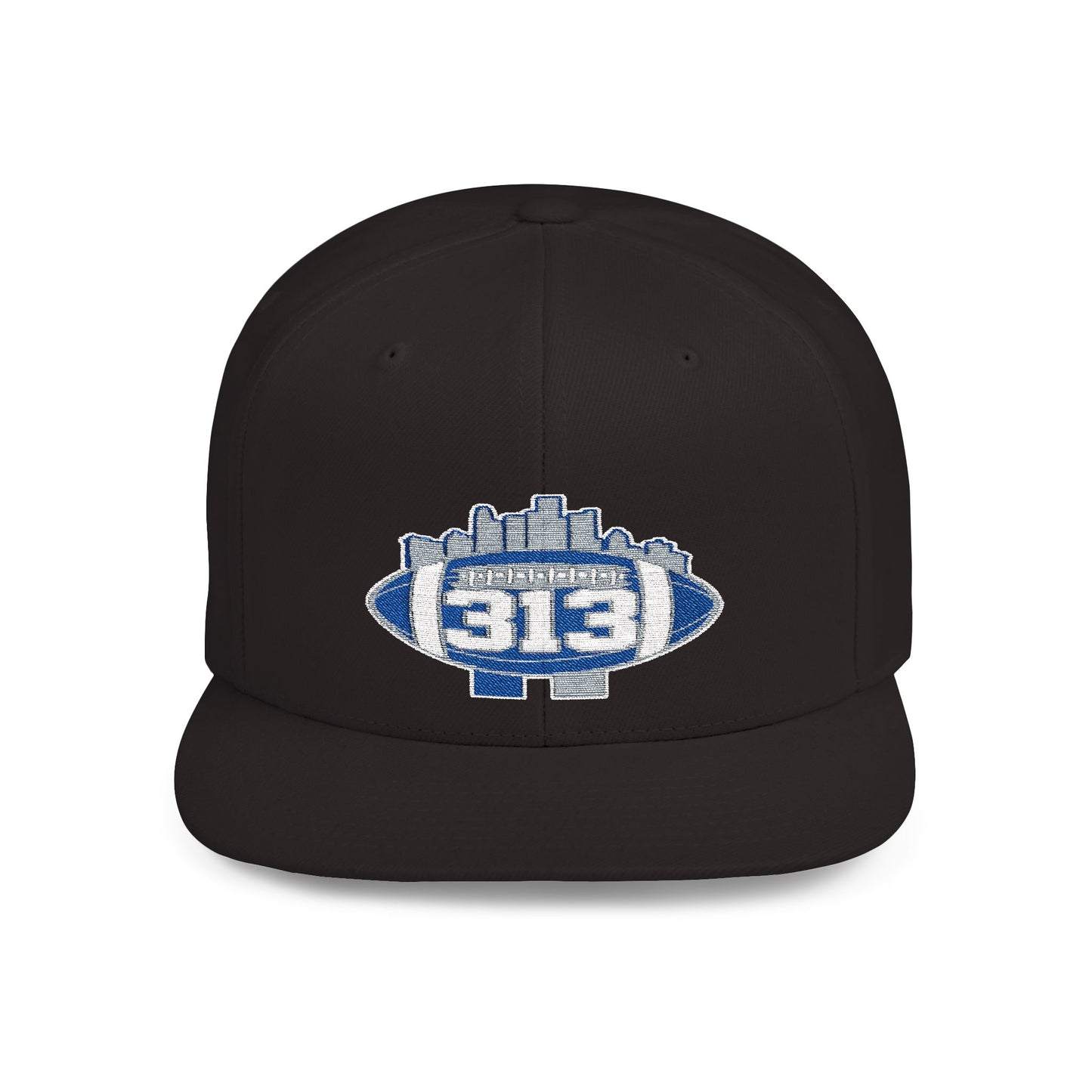 313 football Flat Bill Snapback