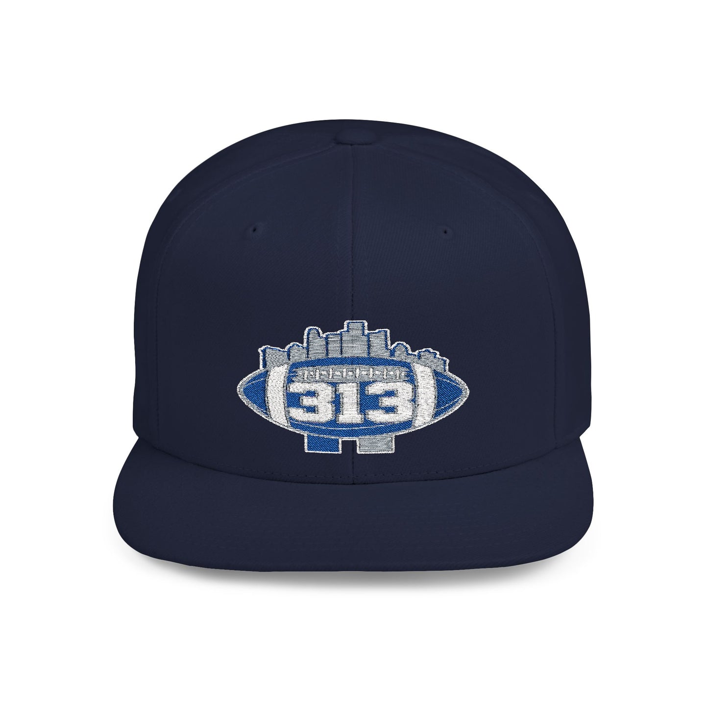 313 football Flat Bill Snapback