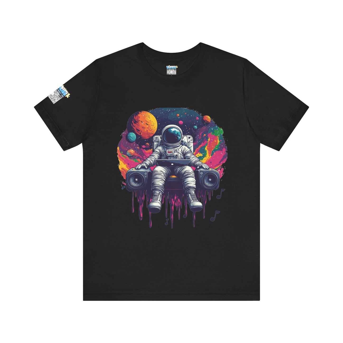Cosmic Beats Astronaut Tee - Unisex Short Sleeve T-Shirt
