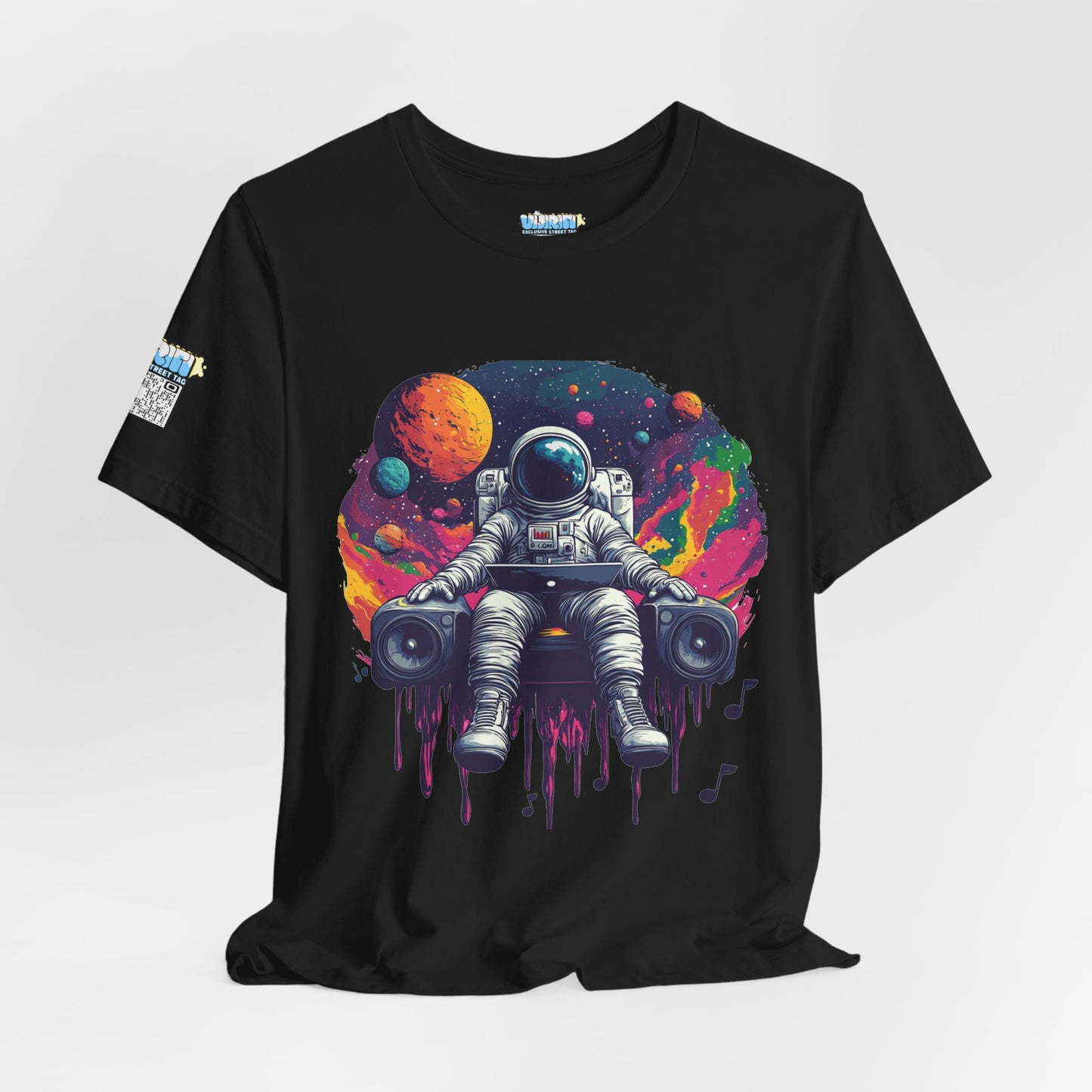 Cosmic Beats Astronaut Tee - Unisex Short Sleeve T-Shirt