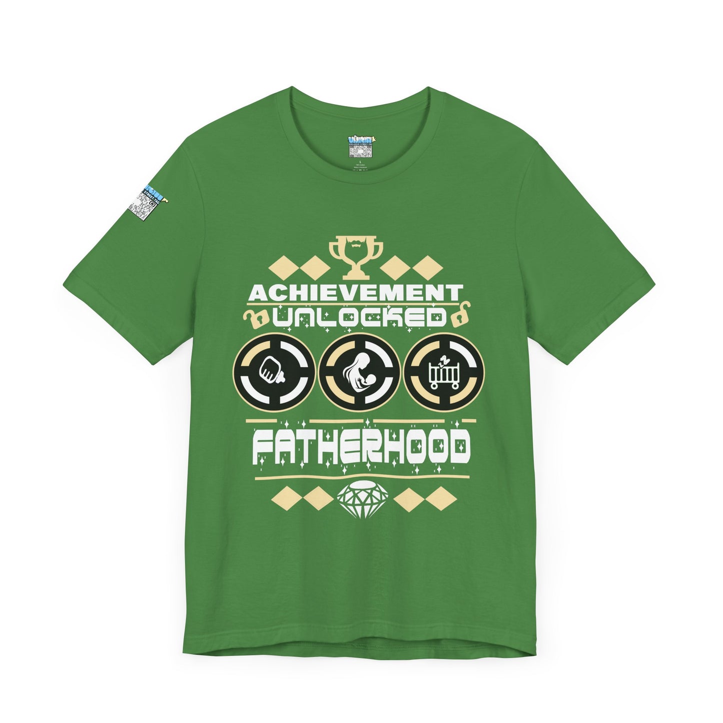 Achievement Unlocked Fatherhood T-Shirt - Unisex Short Sleeve Tee for New Dads