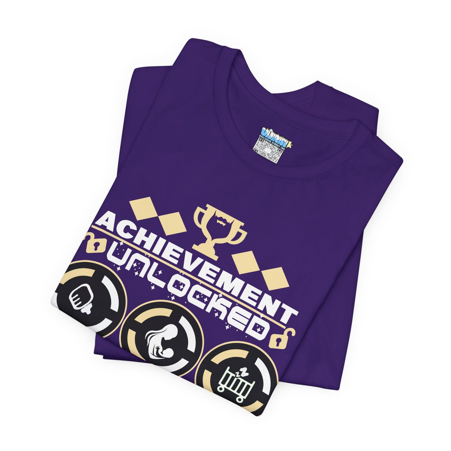 Achievement Unlocked Fatherhood T-Shirt - Unisex Short Sleeve Tee for New Dads