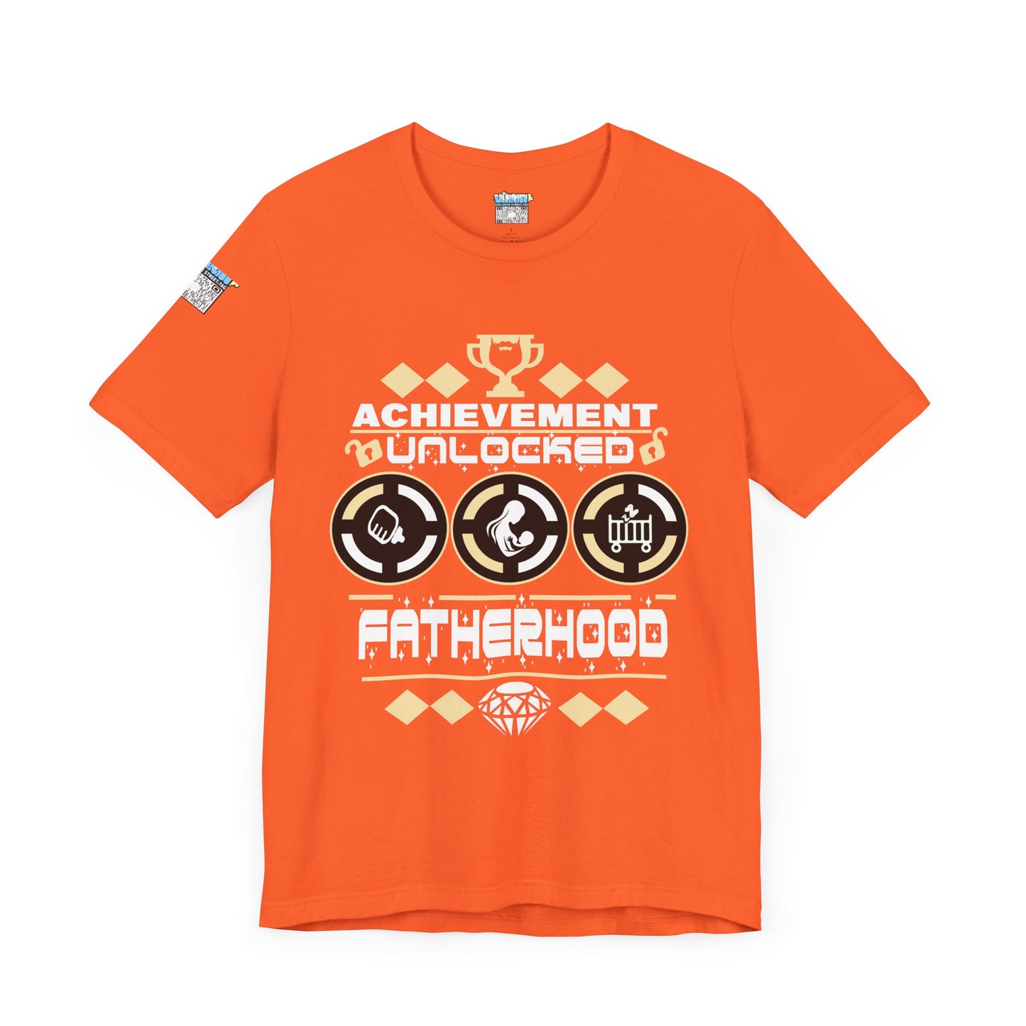 Achievement Unlocked Fatherhood T-Shirt - Unisex Short Sleeve Tee for New Dads