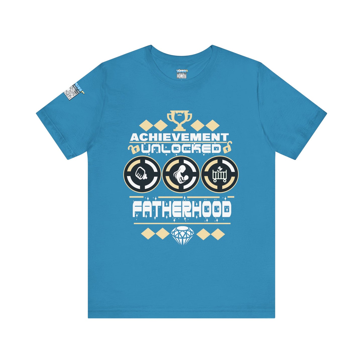 Achievement Unlocked Fatherhood T-Shirt - Unisex Short Sleeve Tee for New Dads