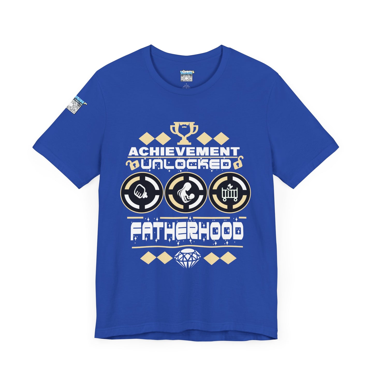 Achievement Unlocked Fatherhood T-Shirt - Unisex Short Sleeve Tee for New Dads