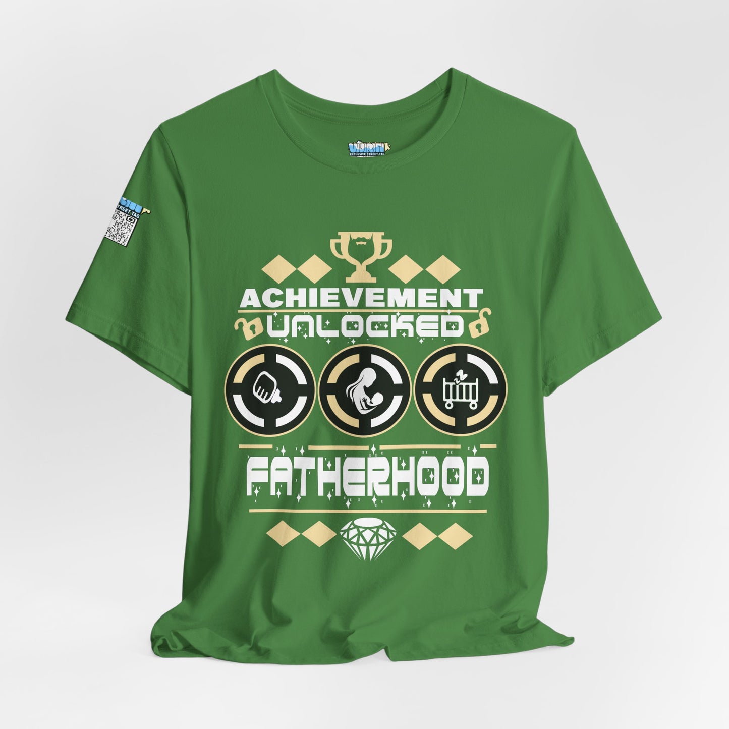 Achievement Unlocked Fatherhood T-Shirt - Unisex Short Sleeve Tee for New Dads