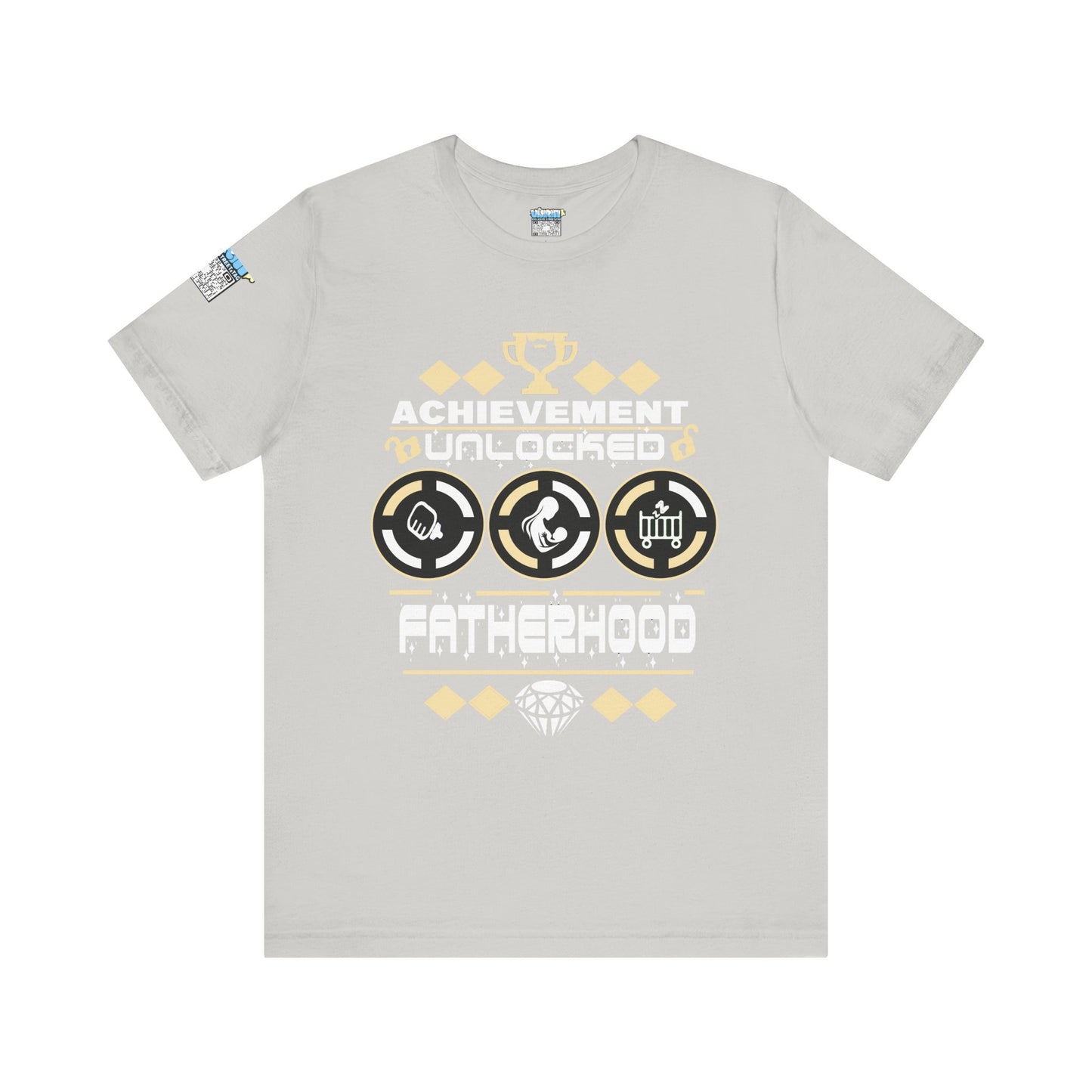 Achievement Unlocked Fatherhood T-Shirt - Unisex Short Sleeve Tee for New Dads