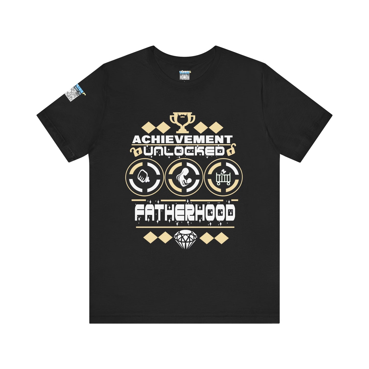 Achievement Unlocked Fatherhood T-Shirt - Unisex Short Sleeve Tee for New Dads