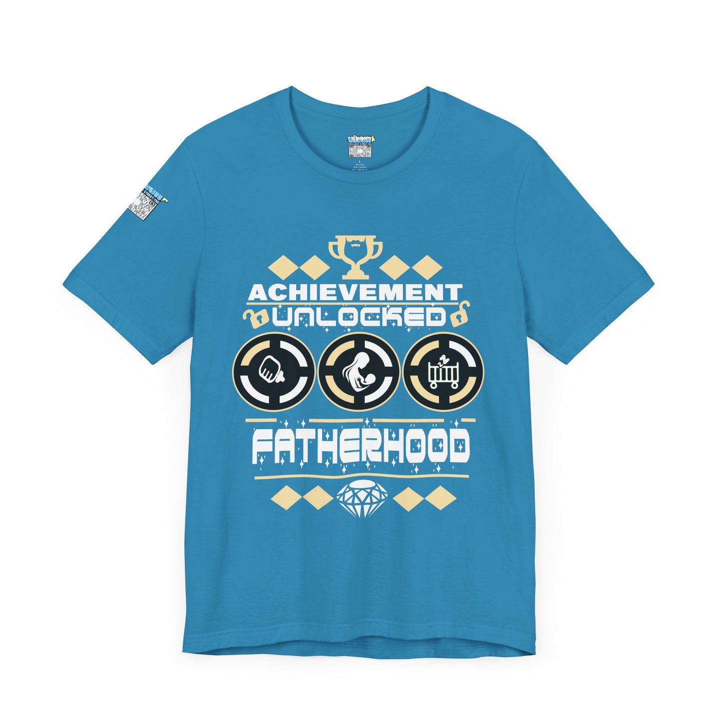 Achievement Unlocked Fatherhood T-Shirt - Unisex Short Sleeve Tee for New Dads